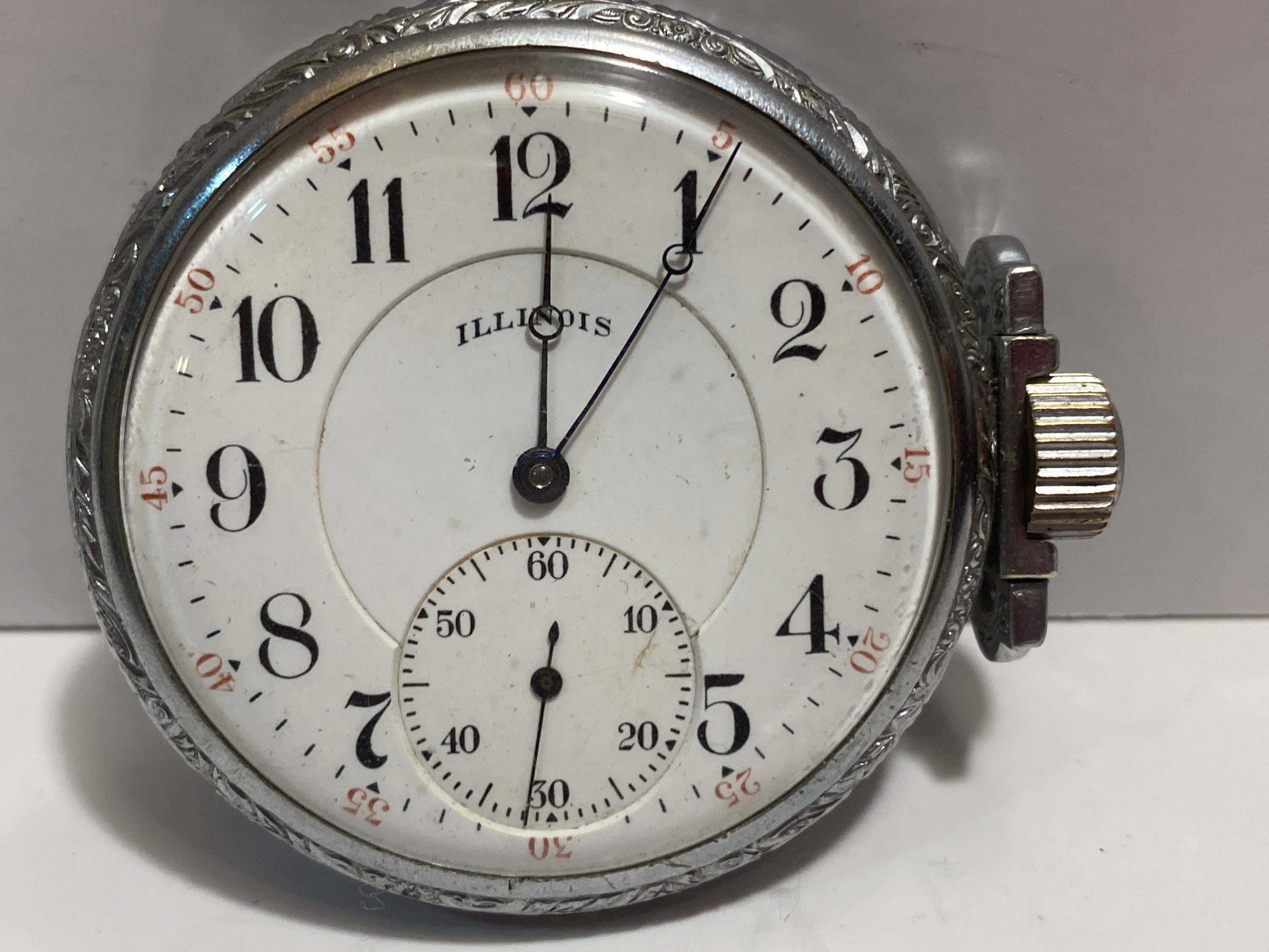Vintage Illinois Watch Co Pocket Watch Time King 4001069 Etsy