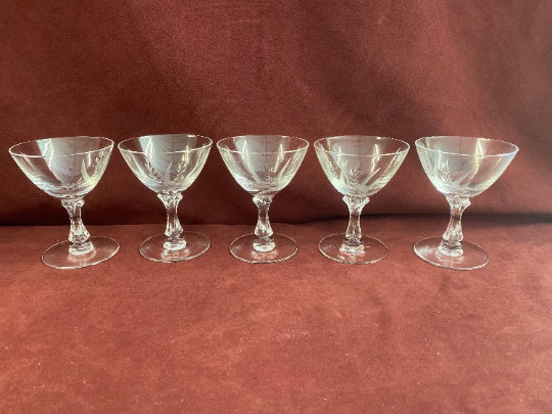 Vintage Fostoria Cocktail Glasses, 31/4 Oz Each, 37/8 Inches Tall