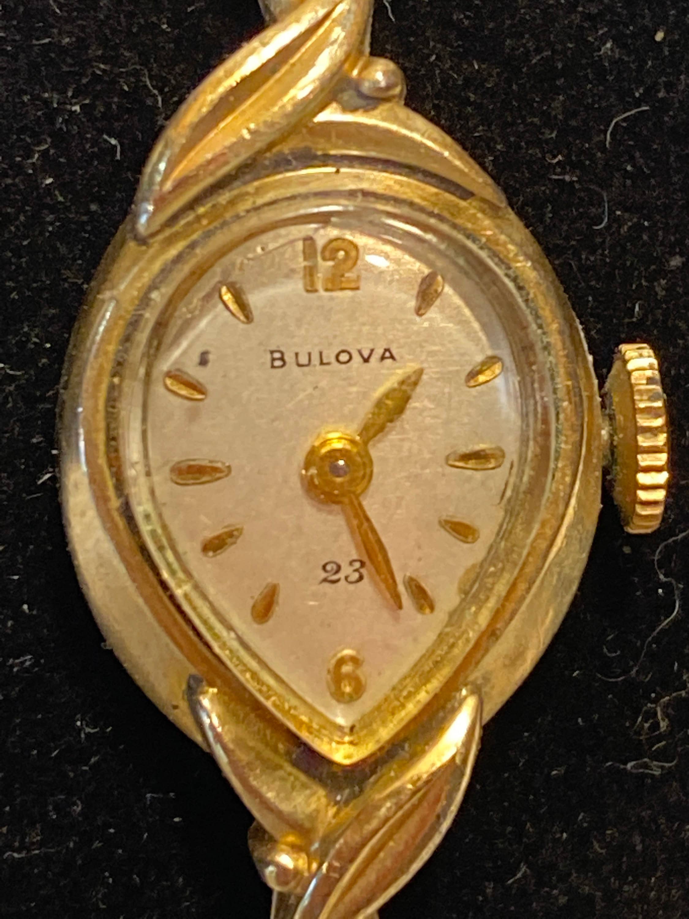Vintage Ladies Bulova MO Wrist Watch 10K Gold Rolled Plate Etsy