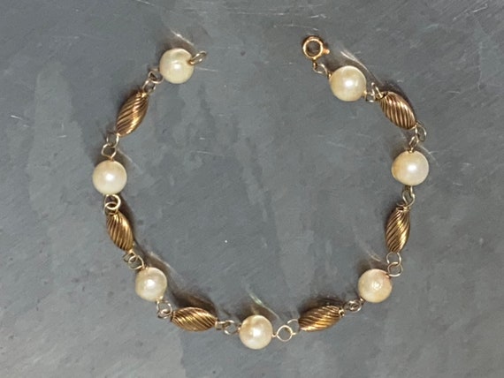 Gorgeous Estate 14K Yellow Gold Cultured Pearl an… - image 6