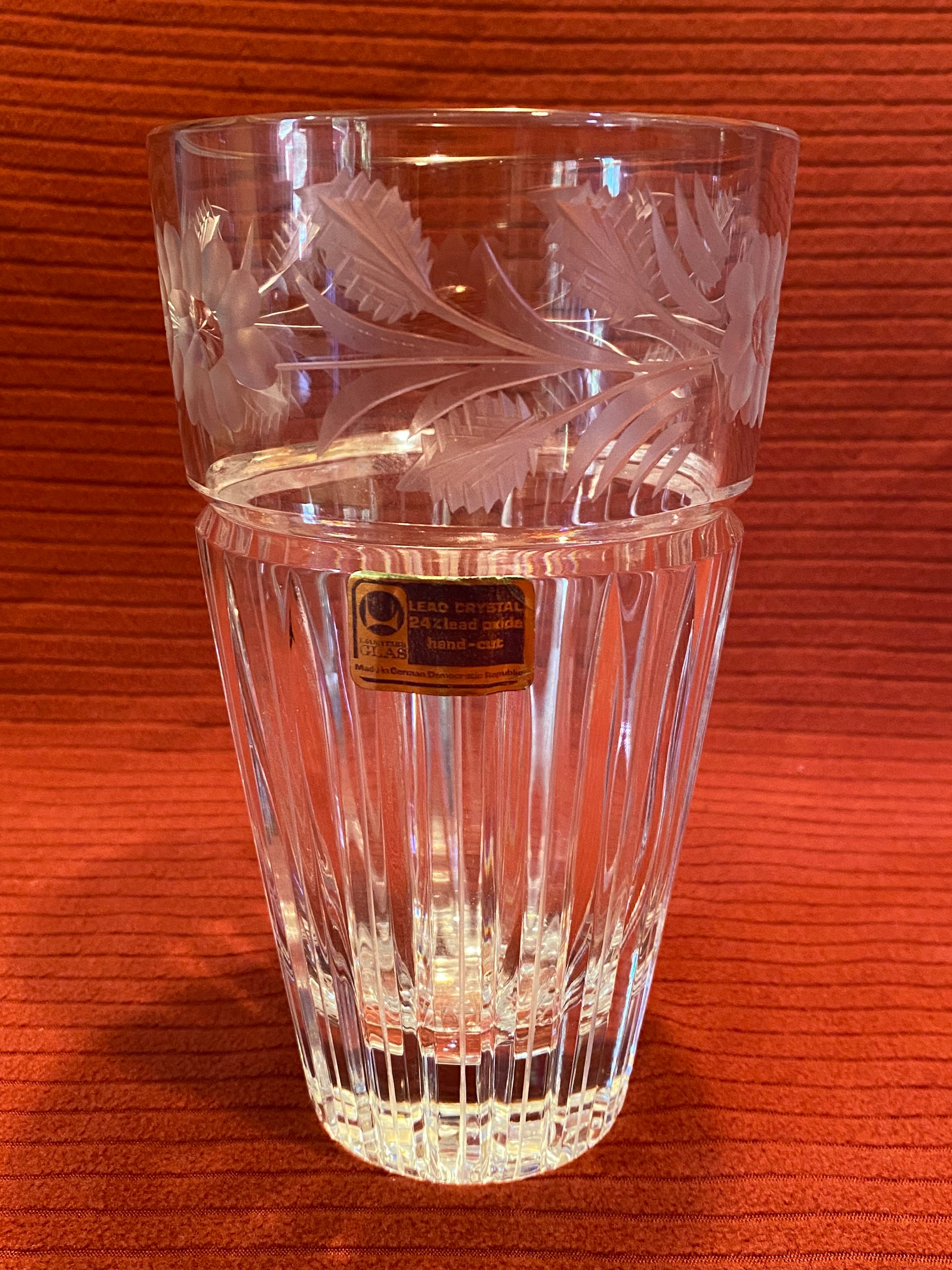 ラウジッツァー　クリスタル　花瓶 ラウジッツァー クリスタル 花瓶 未使用】LAUSITZER CRYSTAL