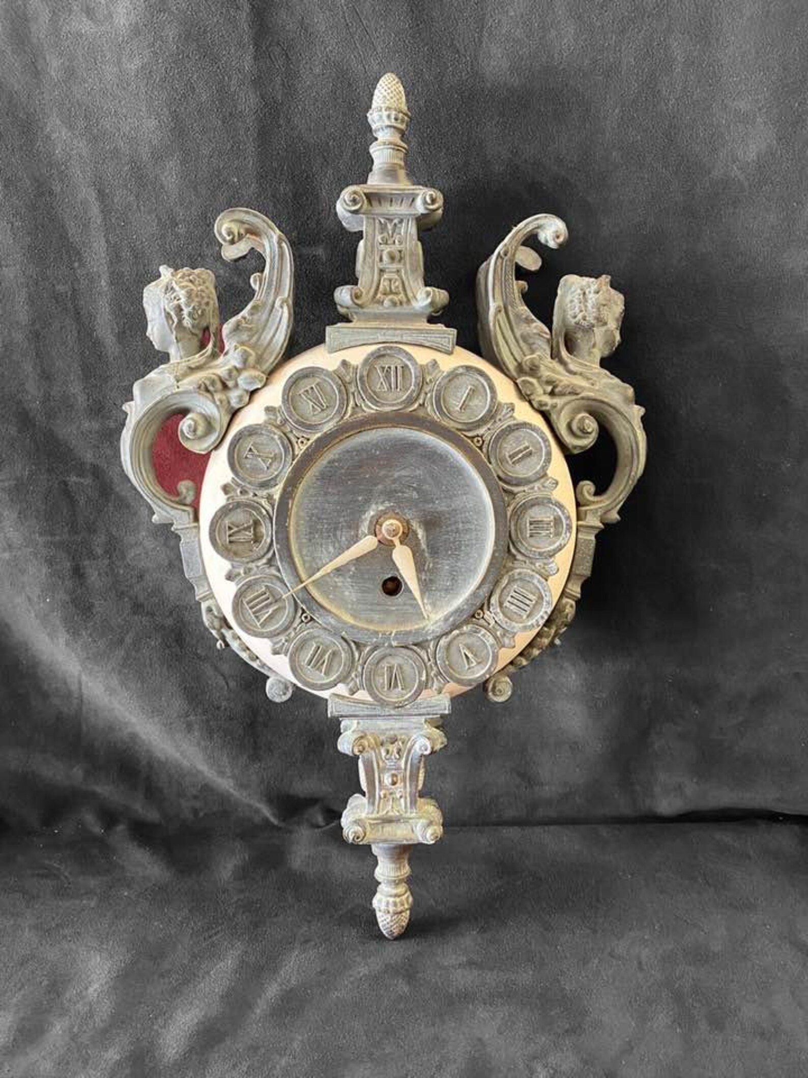 Vintage Porcelain and Bronze Wall Clock Made in Germany Very Etsy