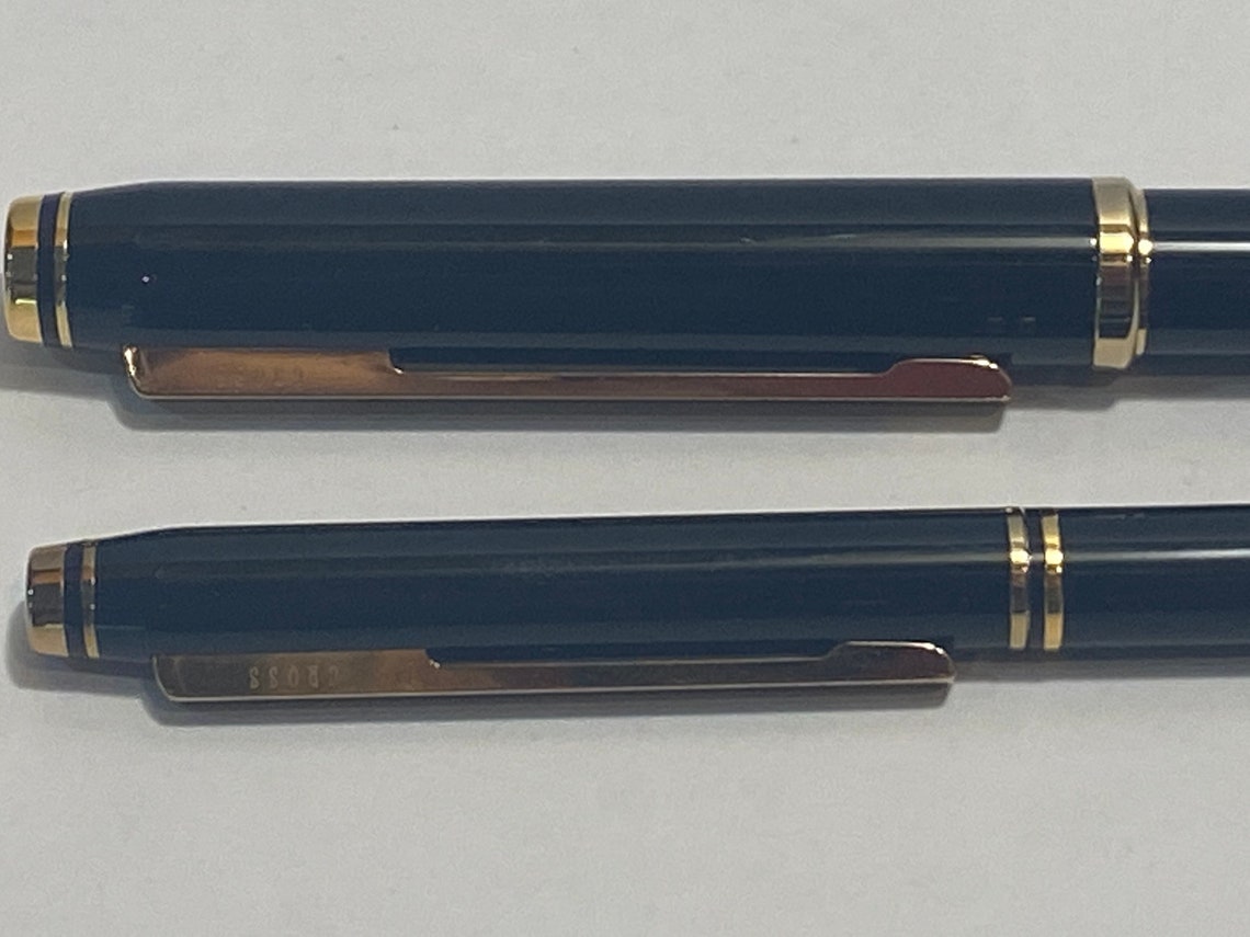 Vintage Cross Pen and Pencil Set Black and Gold Simply Etsy