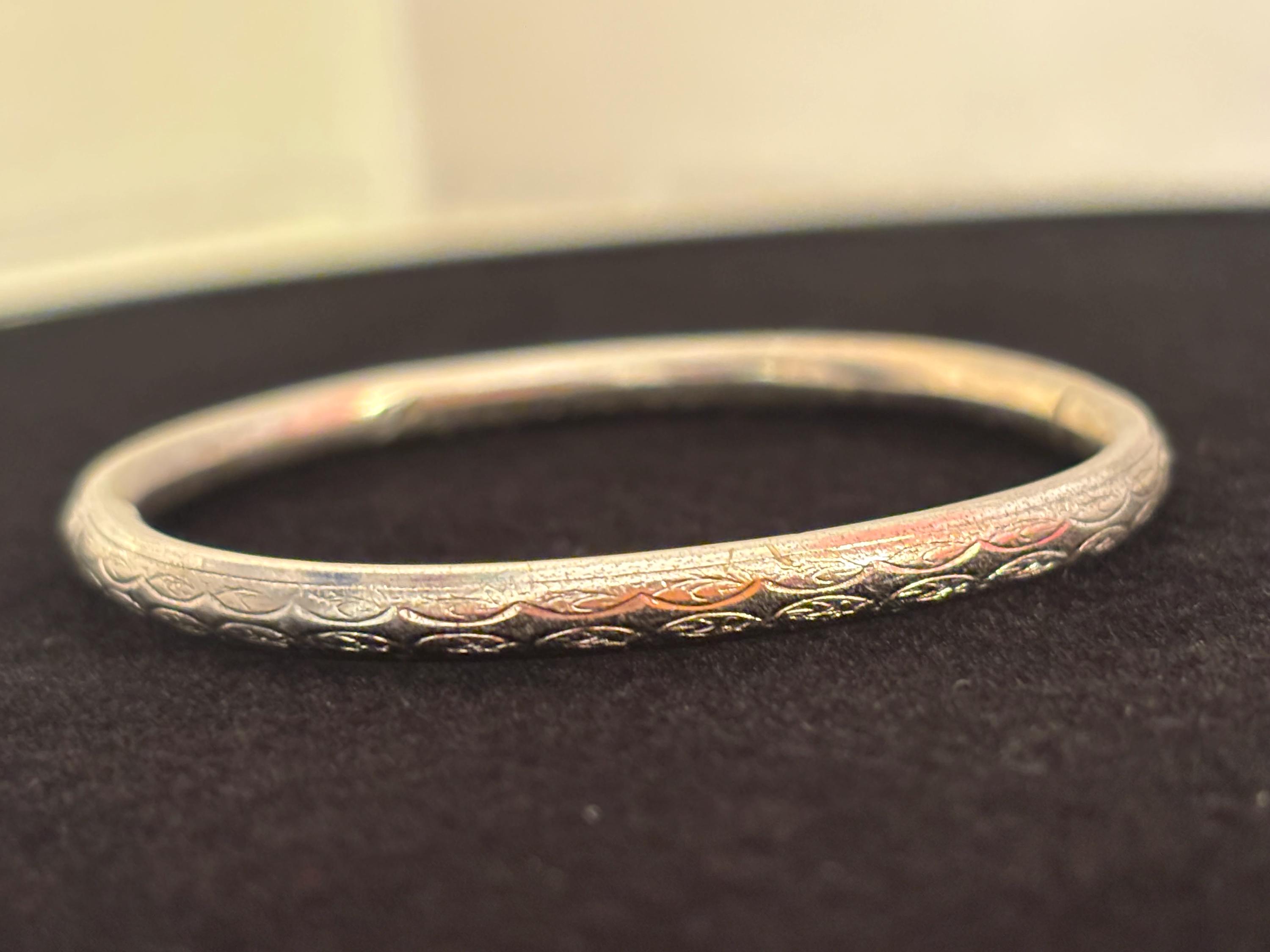 Lestage Sterling Silver Bangle Bracelet for Child or Baby