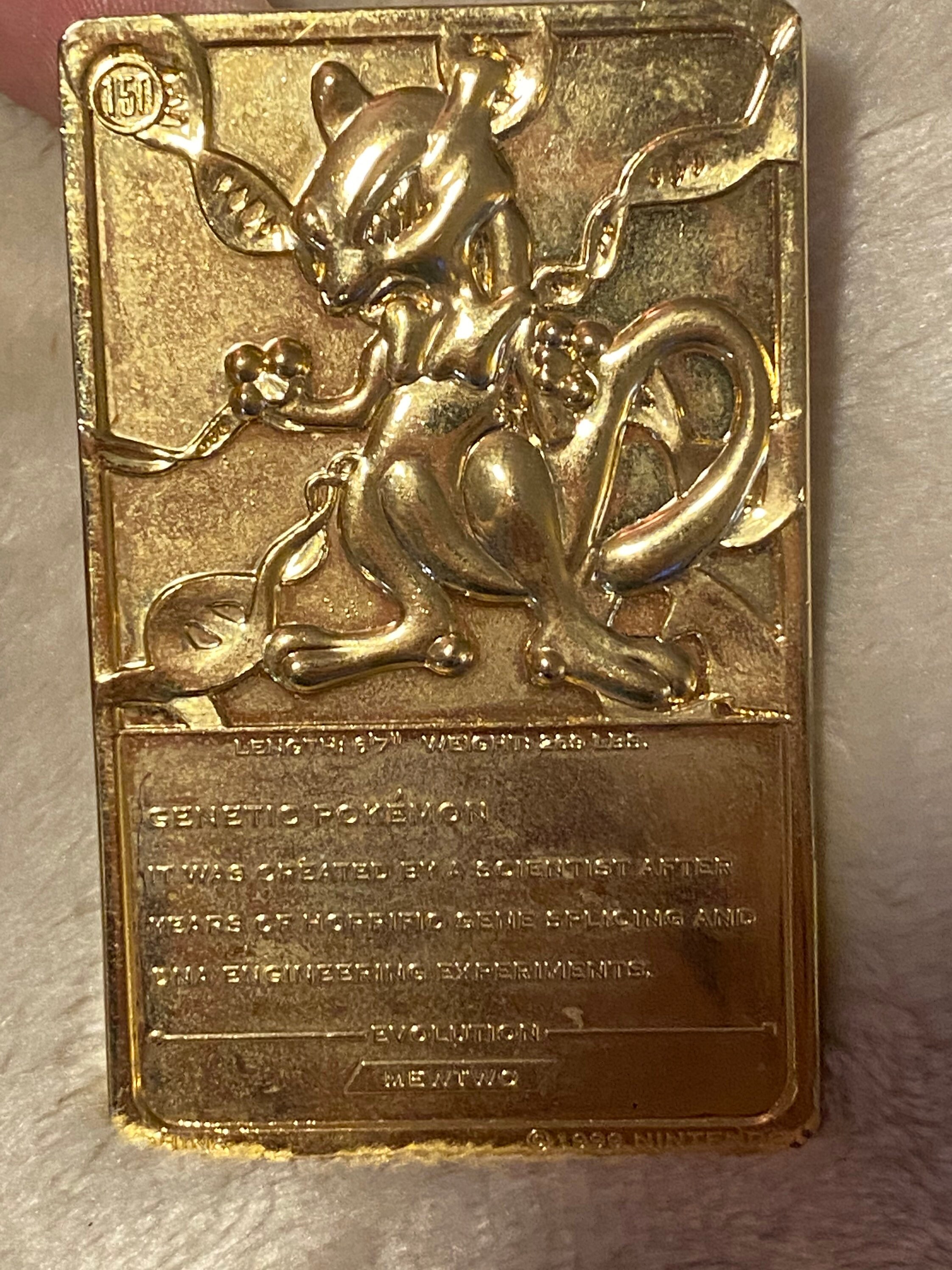 23 karat gold mewtwo pokemon card Other | 1999 23k Plated 15 Newtwo this card is the perfect way to showcase your collection. 1999 Mewtwo, Pokmon Gold Plated