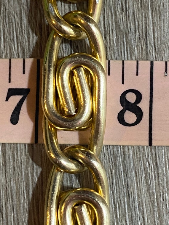 Gorgeous Estate Gold Tone Snail Chain Necklace, C… - image 7