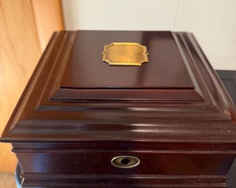 Wooden Bombay company watch case Bombay Company Wood Watch Box, Vintage jewelry Box, watch  main image 4
