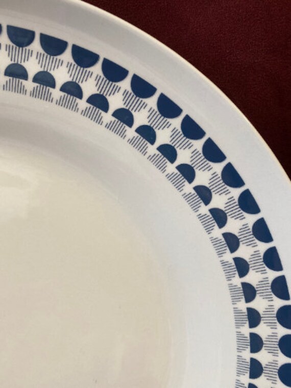 Vintage Richard Ginori China Salad Plates, Set of 10, Blue White
