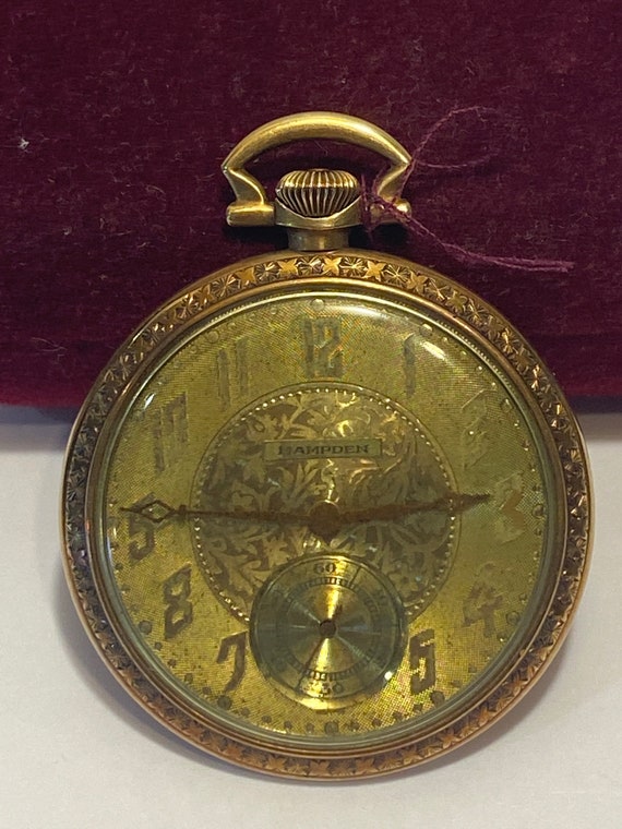 Vintage Hampden 14K Gold Pocket Watch, Gorgeous, W