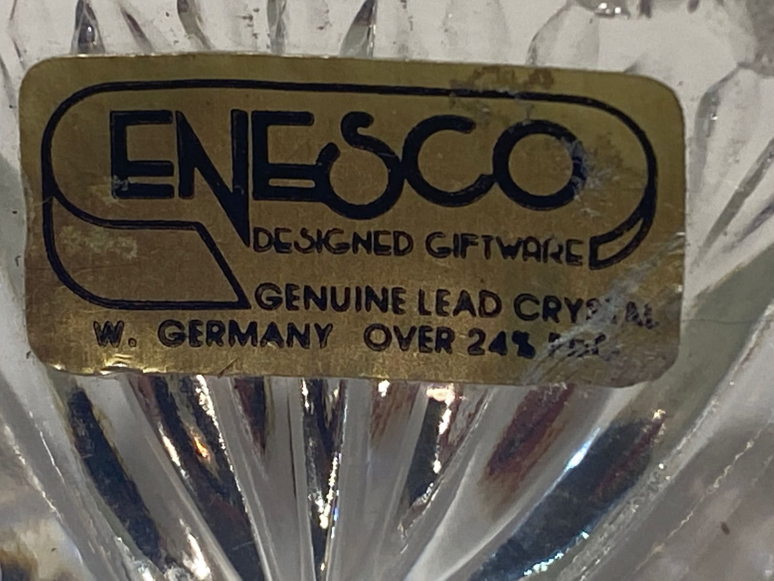 Vintage Set of 3 Enesco Genuine Lead Crystal Brilliant Etsy