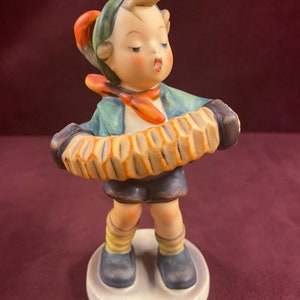 Vintage Hummel, Goebel "Accordion Boy", 185, TM5, Antique Collectible Figurine, No Box