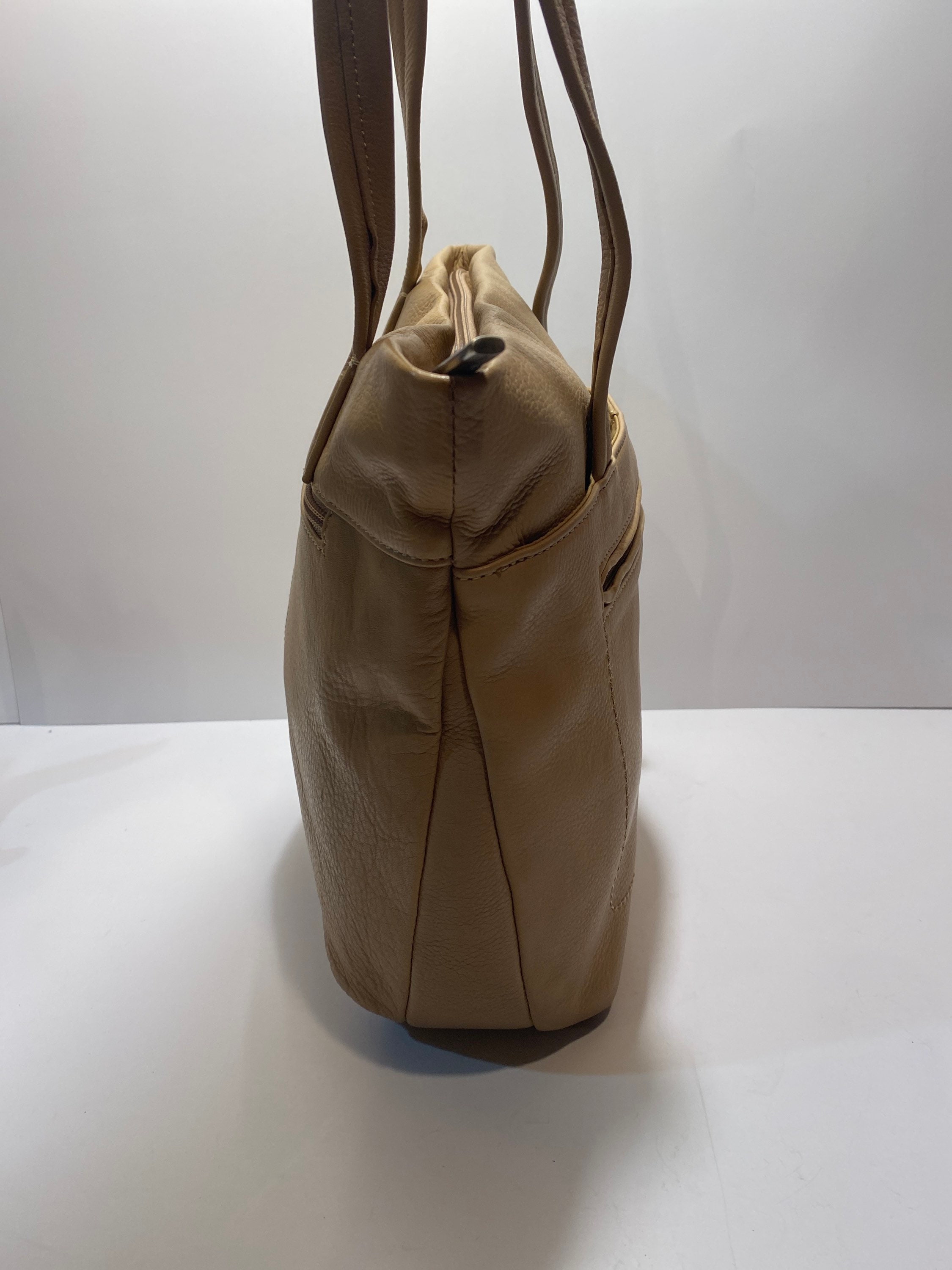 Vintage Giani Bernini Leather Handbag Shoulder Bag in Light Etsy