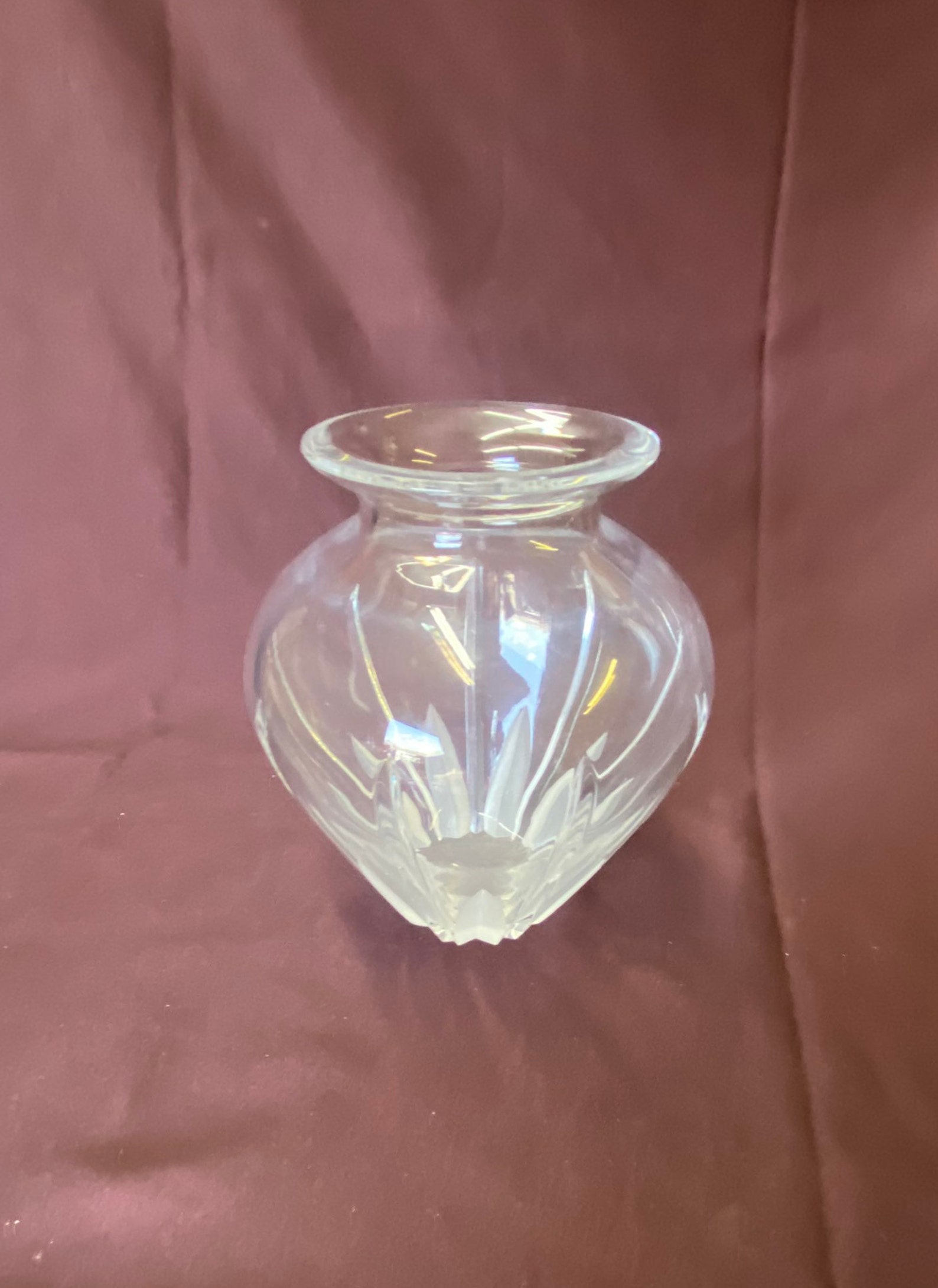 Vintage Large Royal Doulton Crystal Vase 6 Inches Tall Etsy