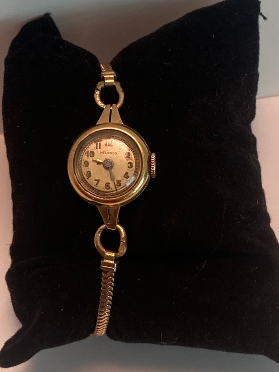Vintage Estate 14K Helbros Ladies Wrist Watch, wr… - image 7