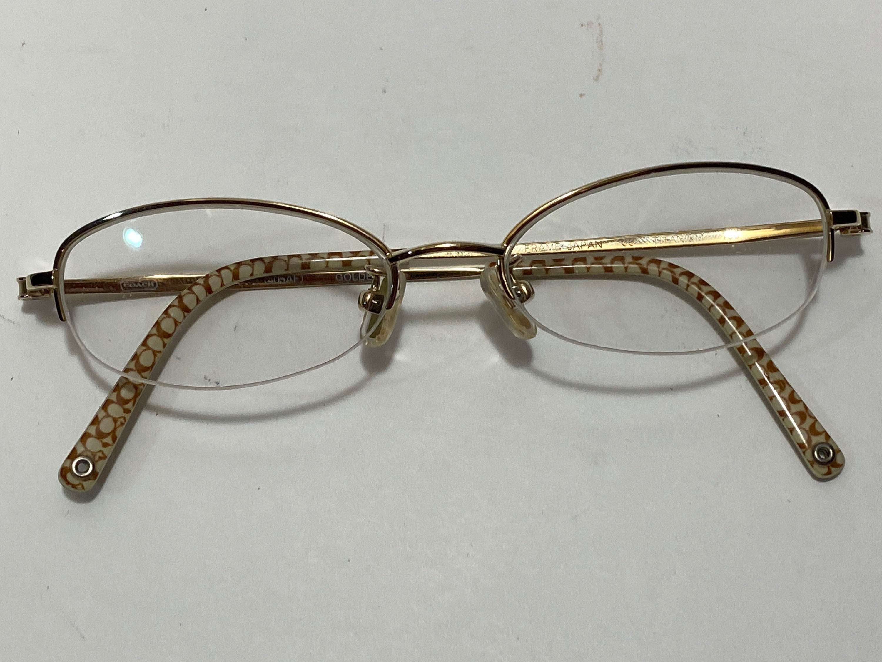 Vintage Coach Reece 405AF Golden Reading Glasses With Case  display picture 2