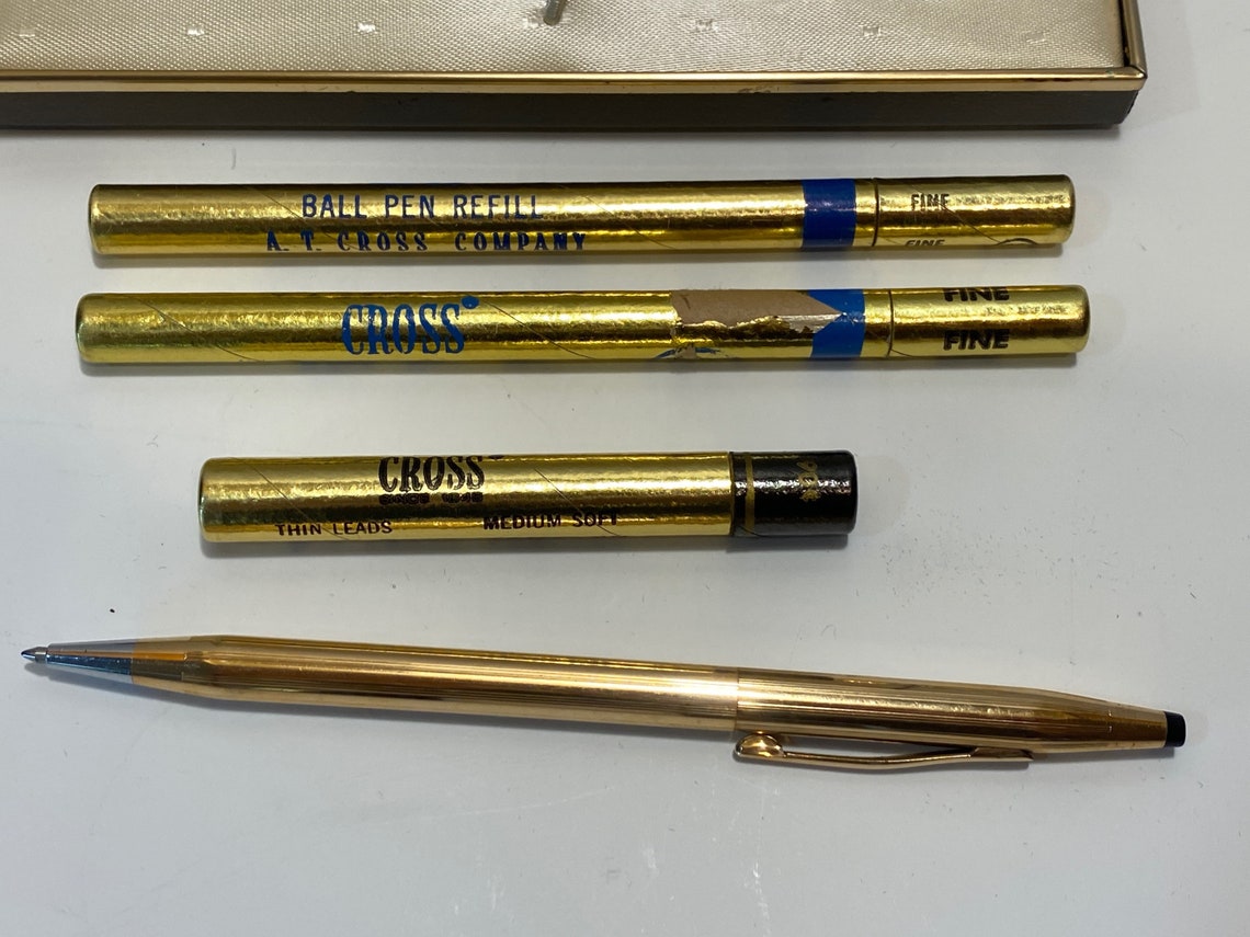 Vintage Cross 14K Gold Filled Pen with Refills 2 refills and Etsy