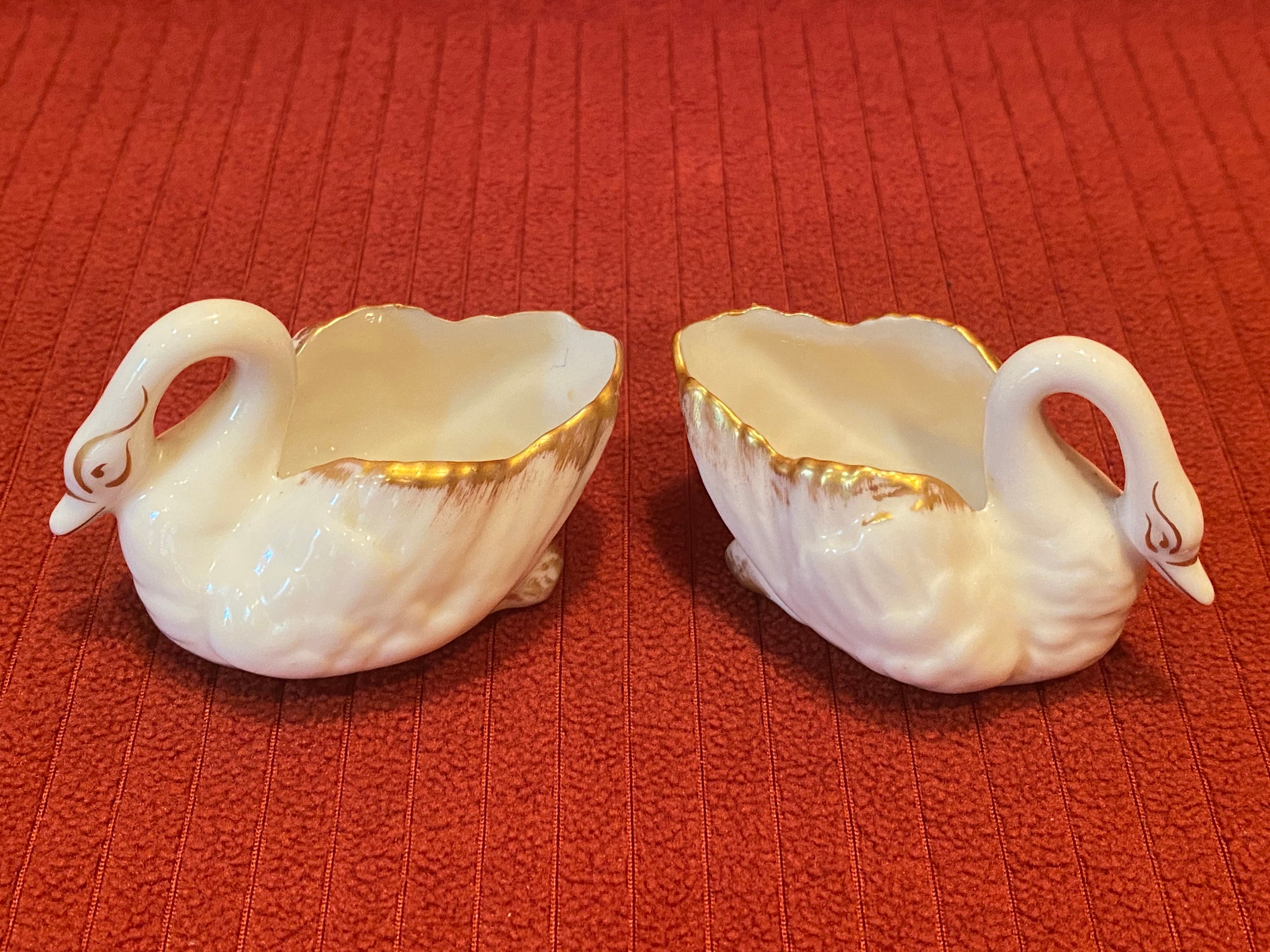 Vintage Lenox Pair of Porcelain Swans with Gold Trim Small in Etsy