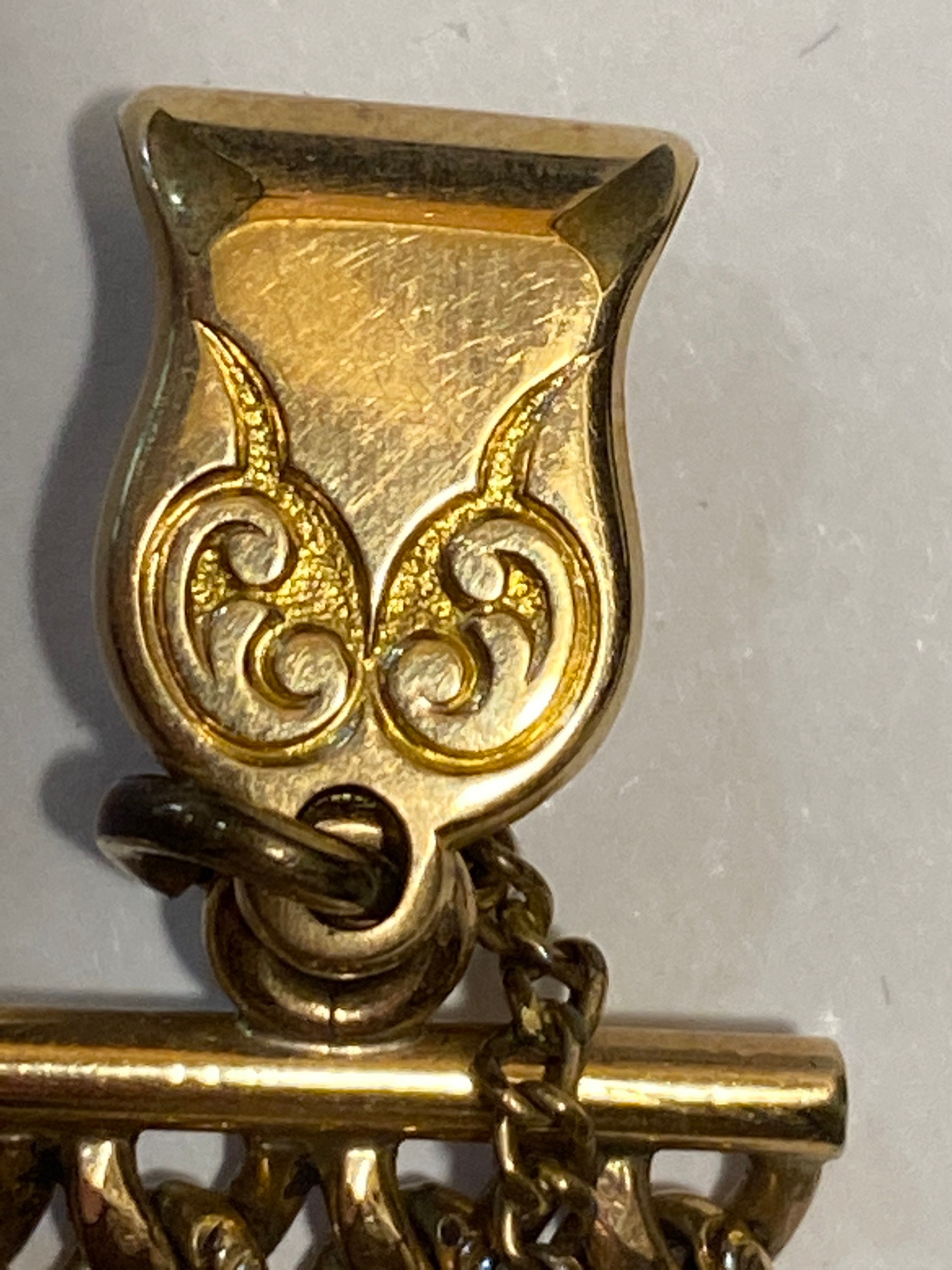 Vintage Gold Filled Pocket Watch Key Chain With Fob Fancy Etsy