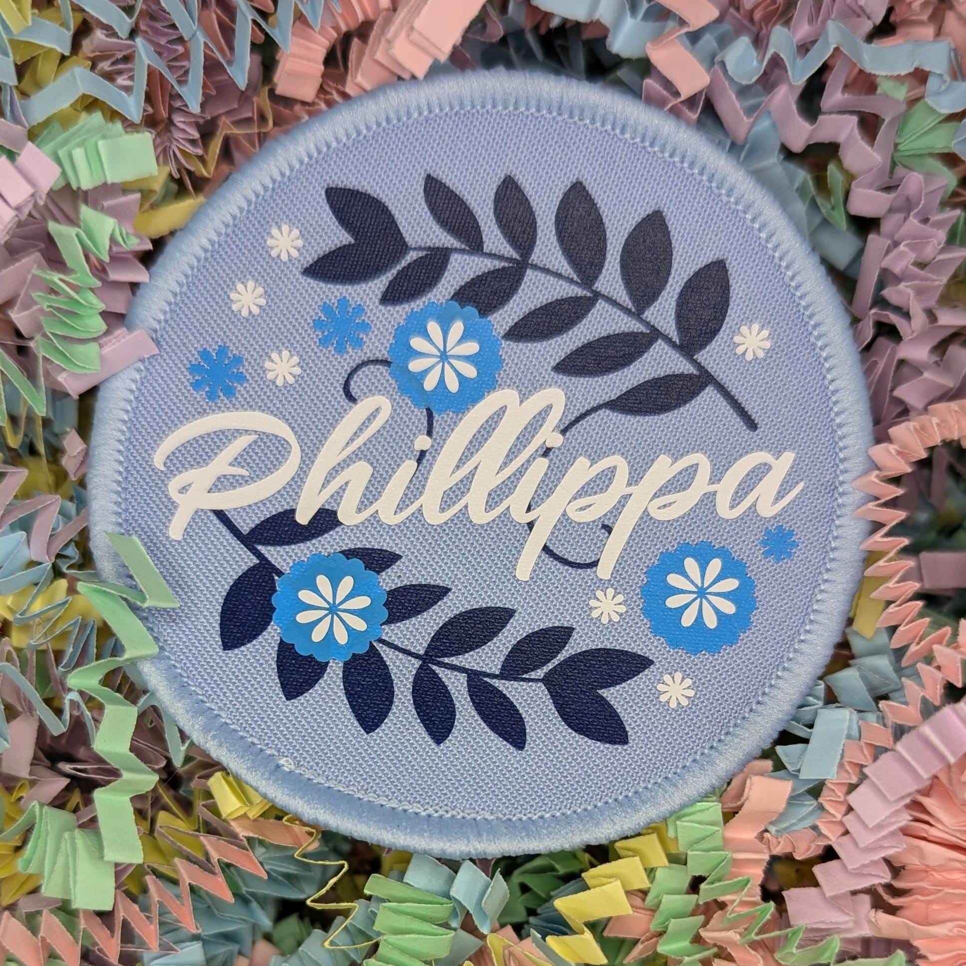 Personalised Name Patch - Floral - Etsy