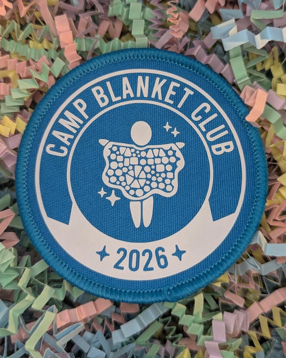 Camp Blanket Club 2026 badge/patch