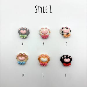 Paw Print Shoe Charms