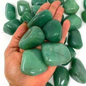 Green Aventurine Tumbled Stone for Good Luck, Discounts, Aventurine Crystal to Attract Money, Aventurine Stone for Love, Crystal Healing. image 2