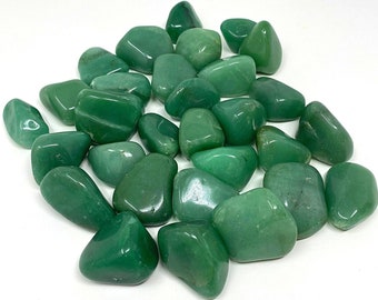 Green Aventurine Tumbled Stone: Good Luck Crystal, Energy Healing Chakra Crystals