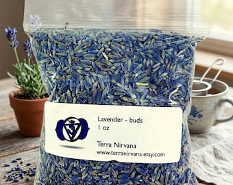 Dried Lavender Buds, Ultra-Fragrant Blue Lavender Buds for Sachets and Herbal Tea, Sleep Aid, Healing Herbs, Aromatherapy