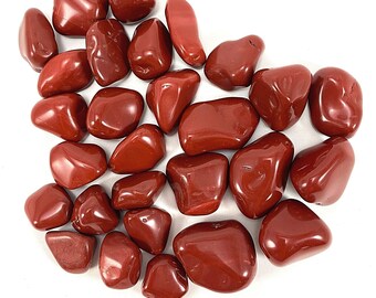 Red Jasper Tumbled Stone: Calming Anxiety Relief Crystal