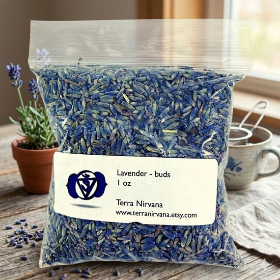 Dried Lavender Buds, Ultra-Fragrant Blue Lavender Buds for Sachets and Herbal Tea, Sleep Aid, Healing Herbs, Aromatherapy