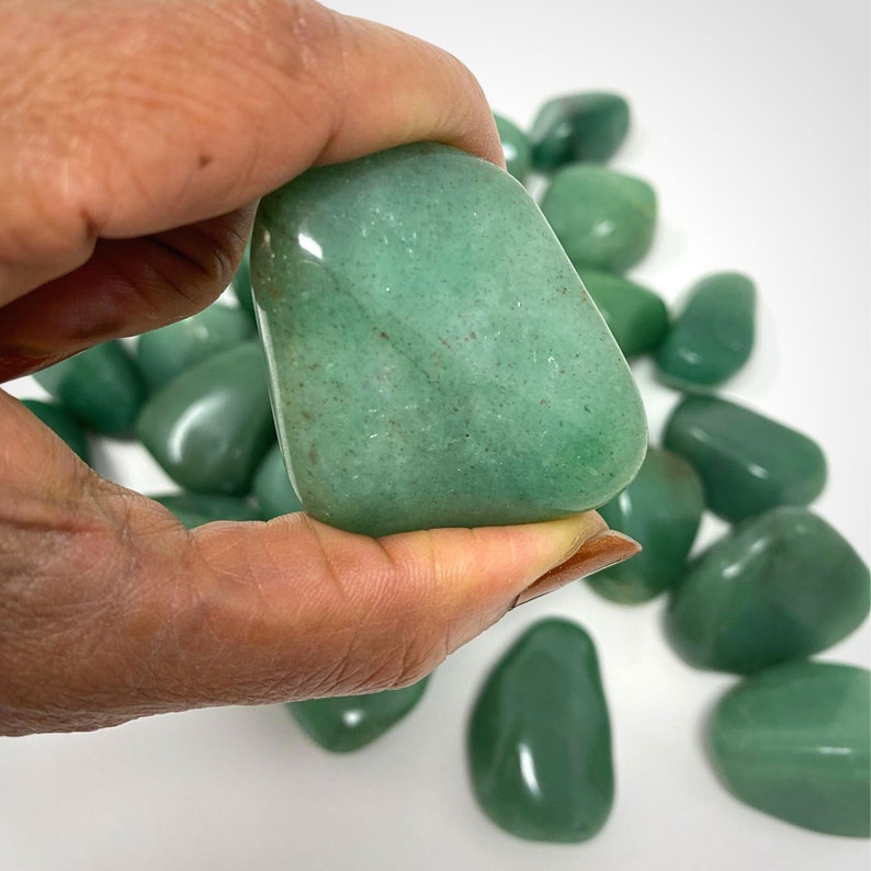 Green Aventurine Tumbled Stone for Good Luck, Discounts, Aventurine Crystal to Attract Money, Aventurine Stone for Love, Crystal Healing. image 6