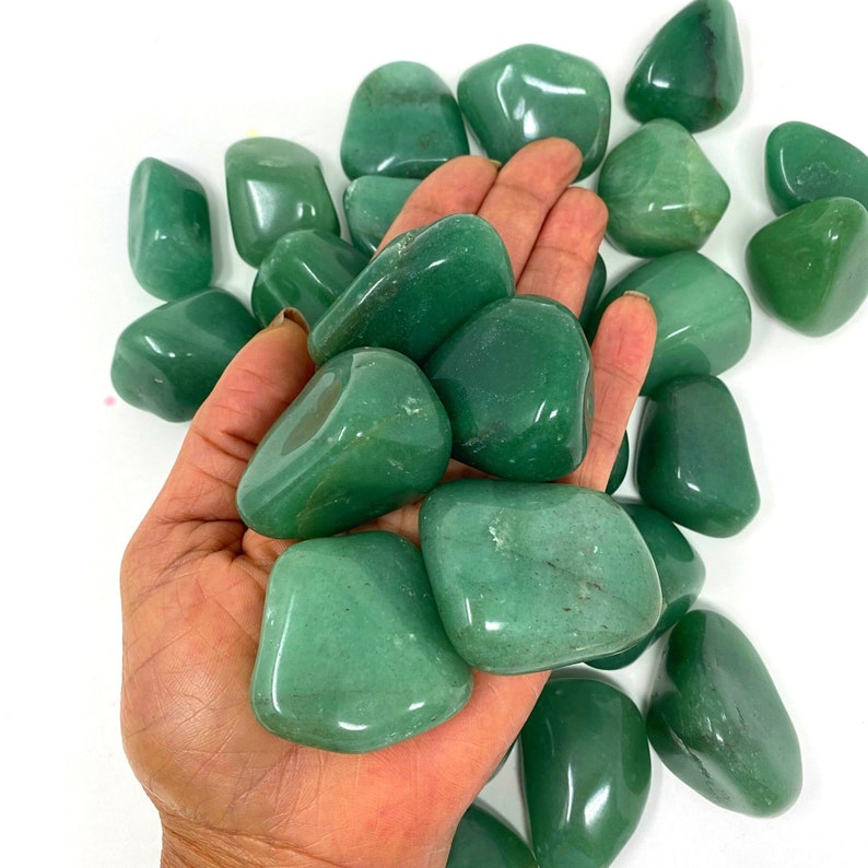 Green Aventurine Tumbled Stone for Good Luck, Discounts, Aventurine Crystal to Attract Money, Aventurine Stone for Love, Crystal Healing. image 2