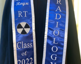 Personalized Embroidery RT RADIOLOGY Graduation Chiseled Stole