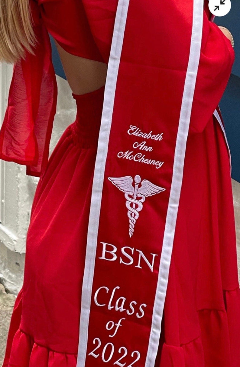 BSN NURSING Personalized Embroidery Graduation Stole image 2