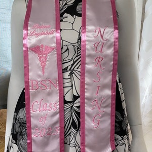 BSN NURSING Personalized Embroidery Graduation Stole image 1