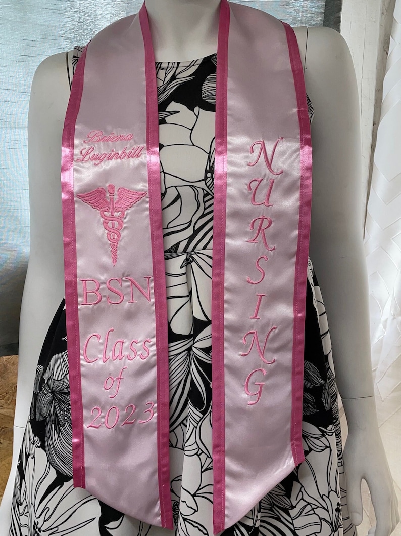 BSN NURSING Personalized Embroidery Graduation Stole image 1