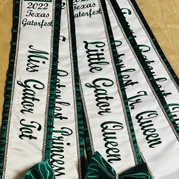 Pageant Sashes With or without Rhinestone’s /Heavyweight Satin
