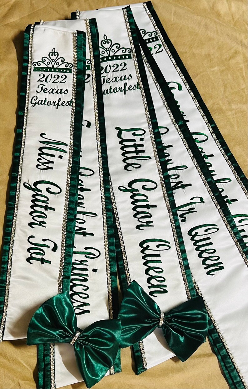 Pageant Sashes With or Without Rhinestones /heavyweight Satin Etsy