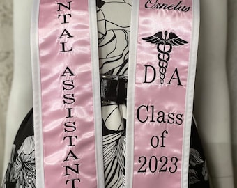 Dental Assistant Personalized Embroidery Graduation Stole