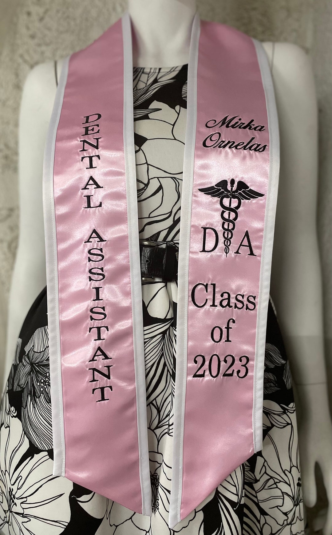 Dental Assistant Personalized Embroidery Graduation Chiseled Stole Etsy