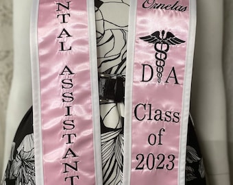 Dental Assistant Personalized Embroidery Graduation Chiseled Stole