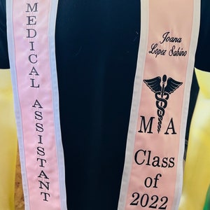 Medical Assistant Personalized Embroidery Graduation Chiseled Stole