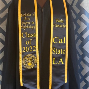 Cal State LA Personalized Graduation Stole