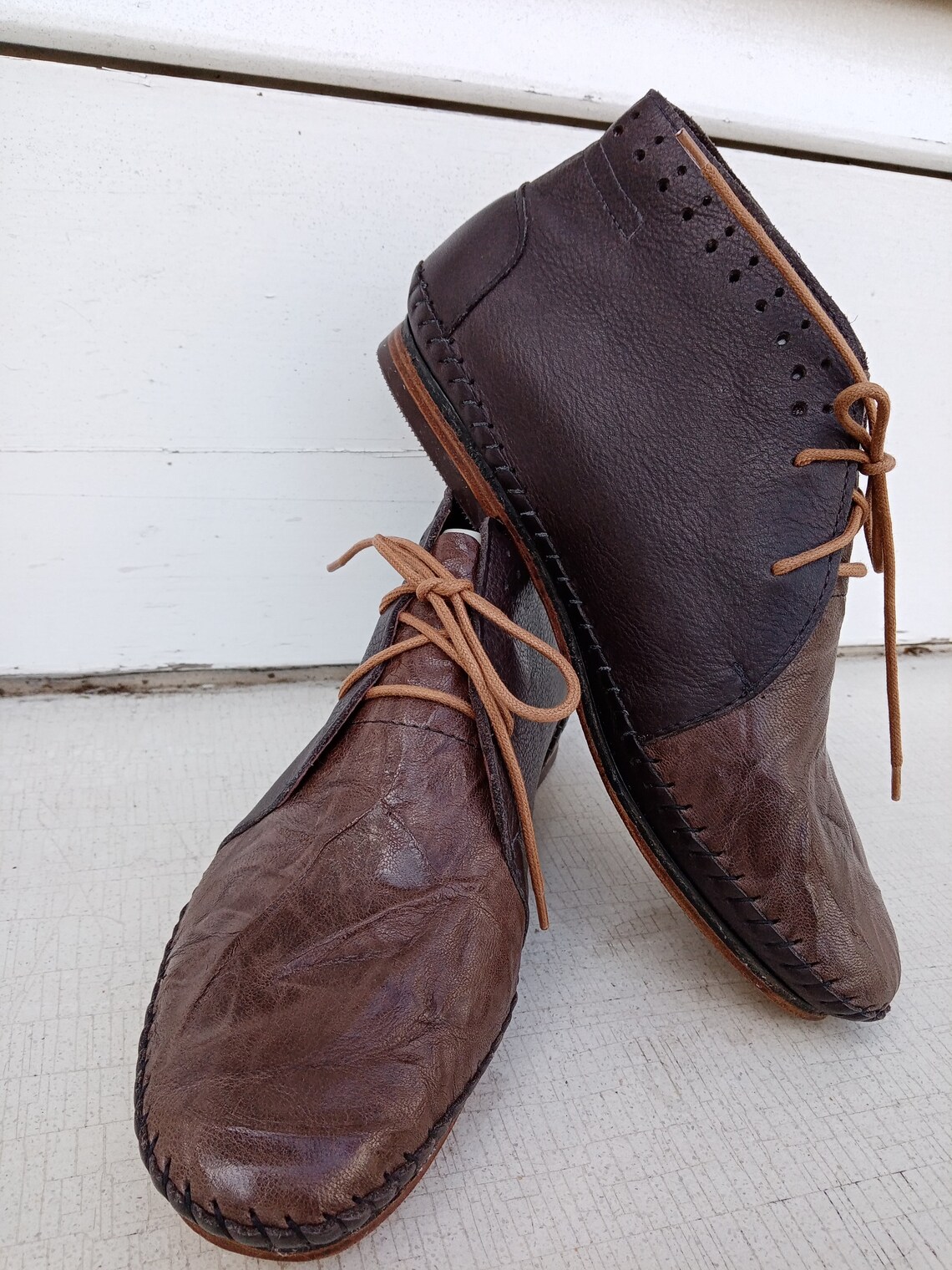 Handmade Leather Moccasins Shoe Two Colors Etsy UK