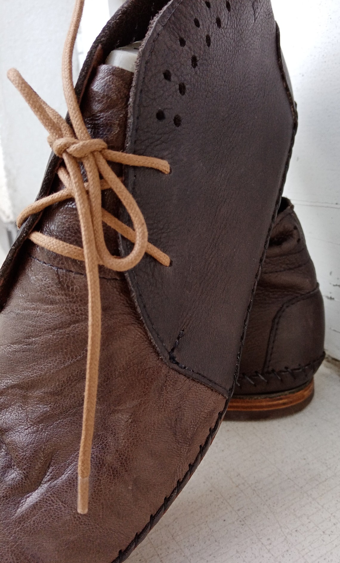 Handmade leather moccasins shoe two colors Etsy