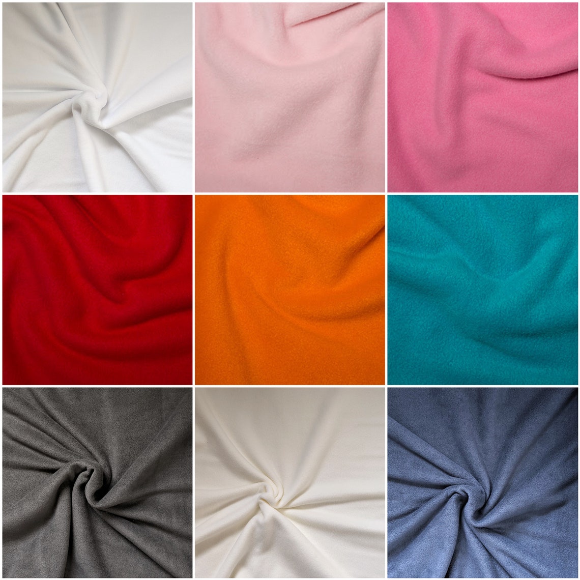 Plain colour antipill fleece fabric supersoft double sided Etsy
