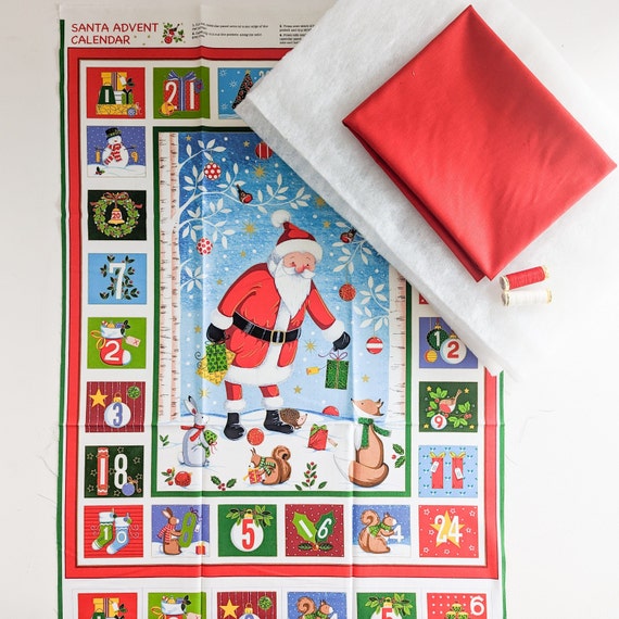 Make Your Own Christmas Advent Calendar, Panel or Full Kit, Sew