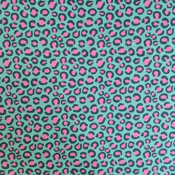 Aqua Leopard Print 100% Cotton Fabric Animal Print Dashwood - Etsy UK Aqua Leopard Print 100% Cotton Fabric Animal Print Dashwood - Etsy UK