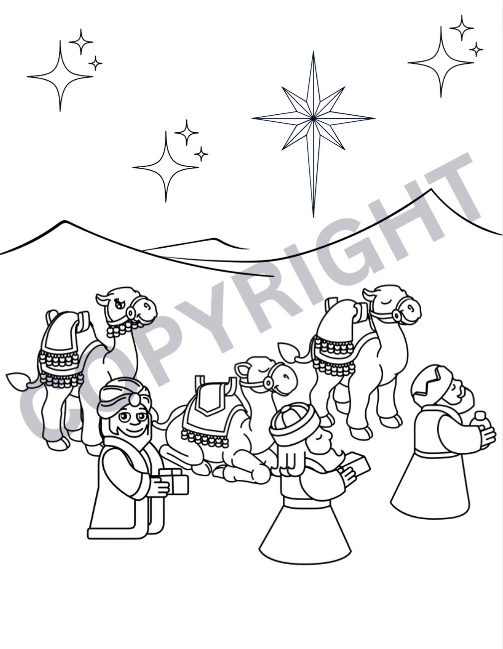 Epiphany Coloring Pages for Kids Bible Coloring Page Printables - Etsy