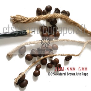 50 Meter Jute Rope Natural Organic - Earthy Burlap Twine String Cord For Party Supply - Wedding Gift Craft Art DIY Scrapbook Home Decor